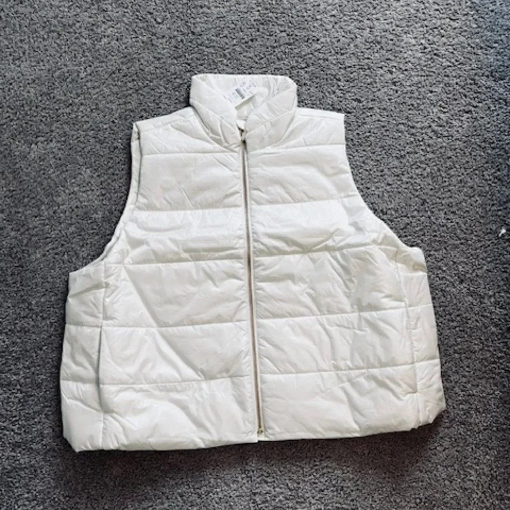 J. Crew white Puffer vest - 3X